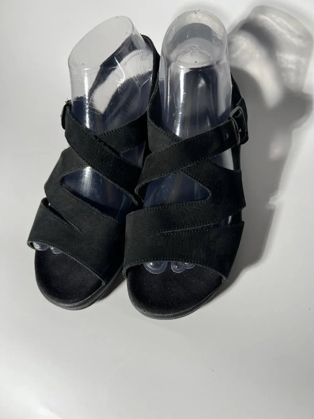 Mephisto Nubuck Leather Walking Sandals Black Women’s US 8.5 EU 39